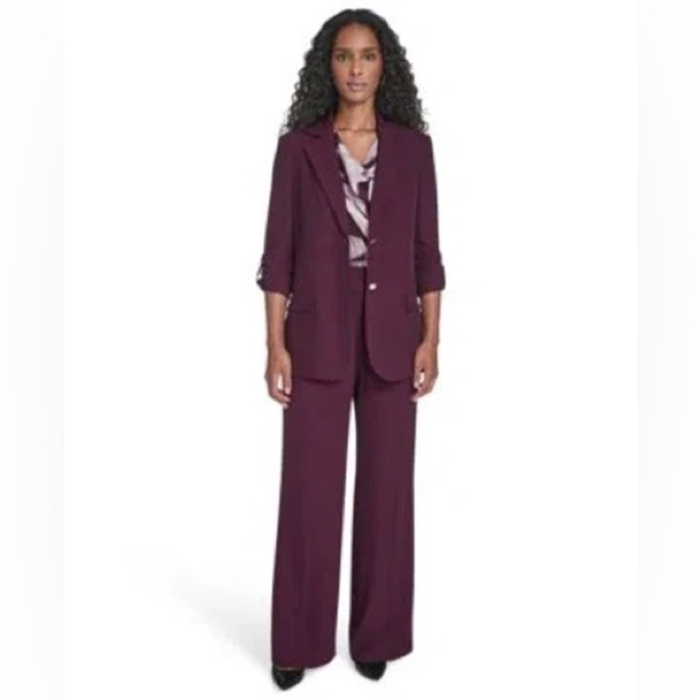 NWT Calvin Klein purple wide leg trousers